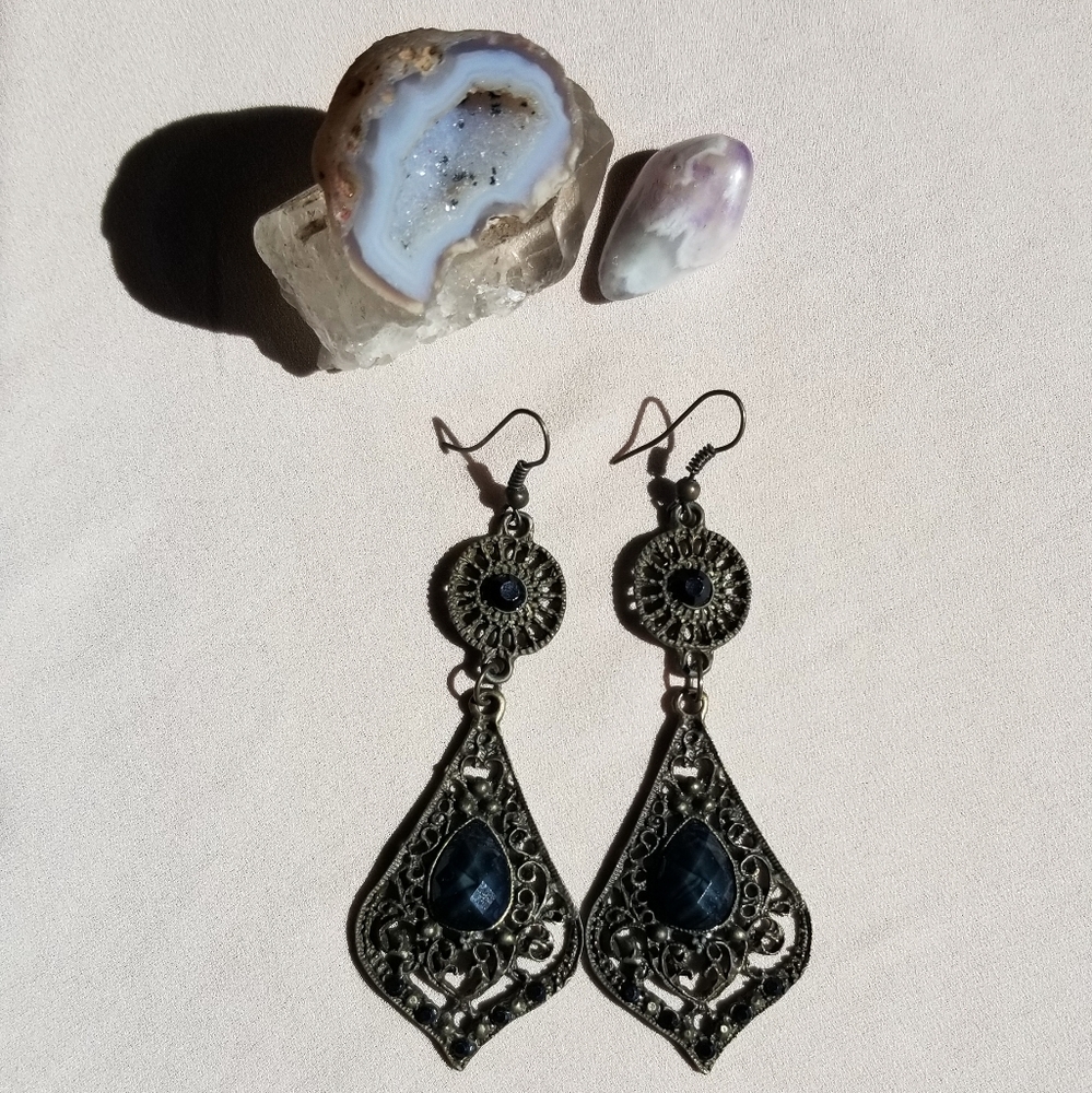 Vintage brass earrings